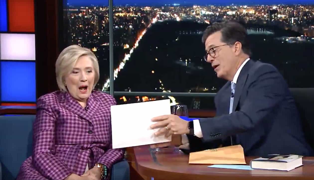 Hillary Clinton Stephen Colbert