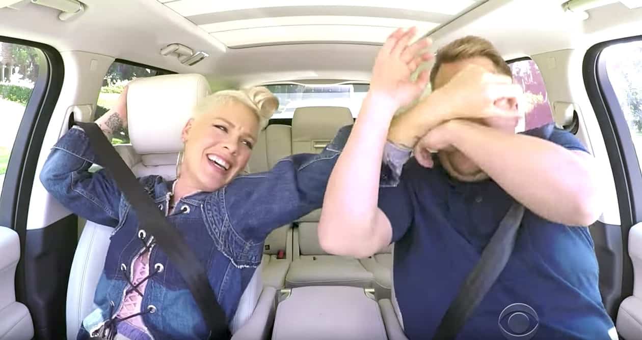 pink carpool karaoke