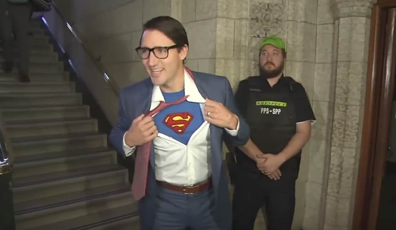 justin trudeau superman