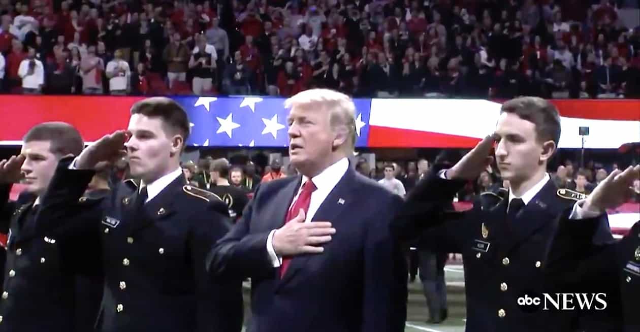 Trump national anthem