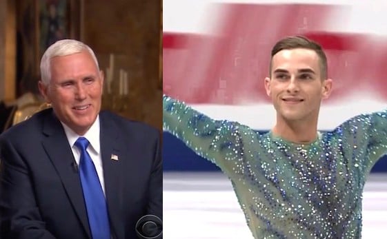 Mike Pence Adam Rippon Olympics