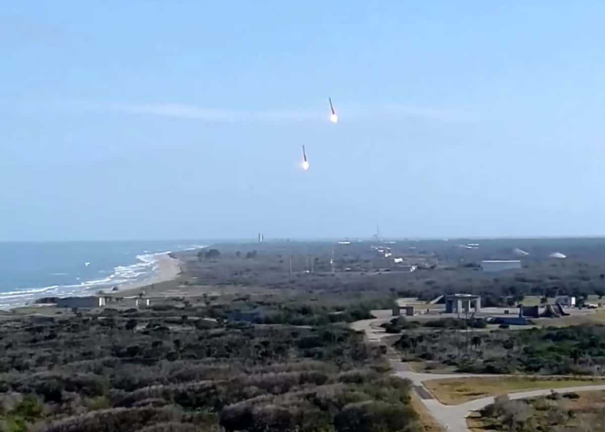 falcon heavy boosters landing