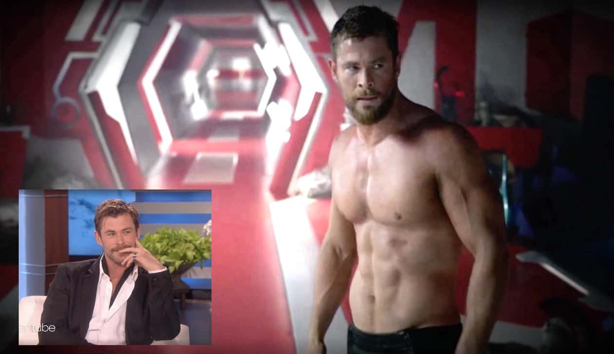 Ellen DeGeneres mostra compilado de Chris Hemsworth sem camisa como Thor