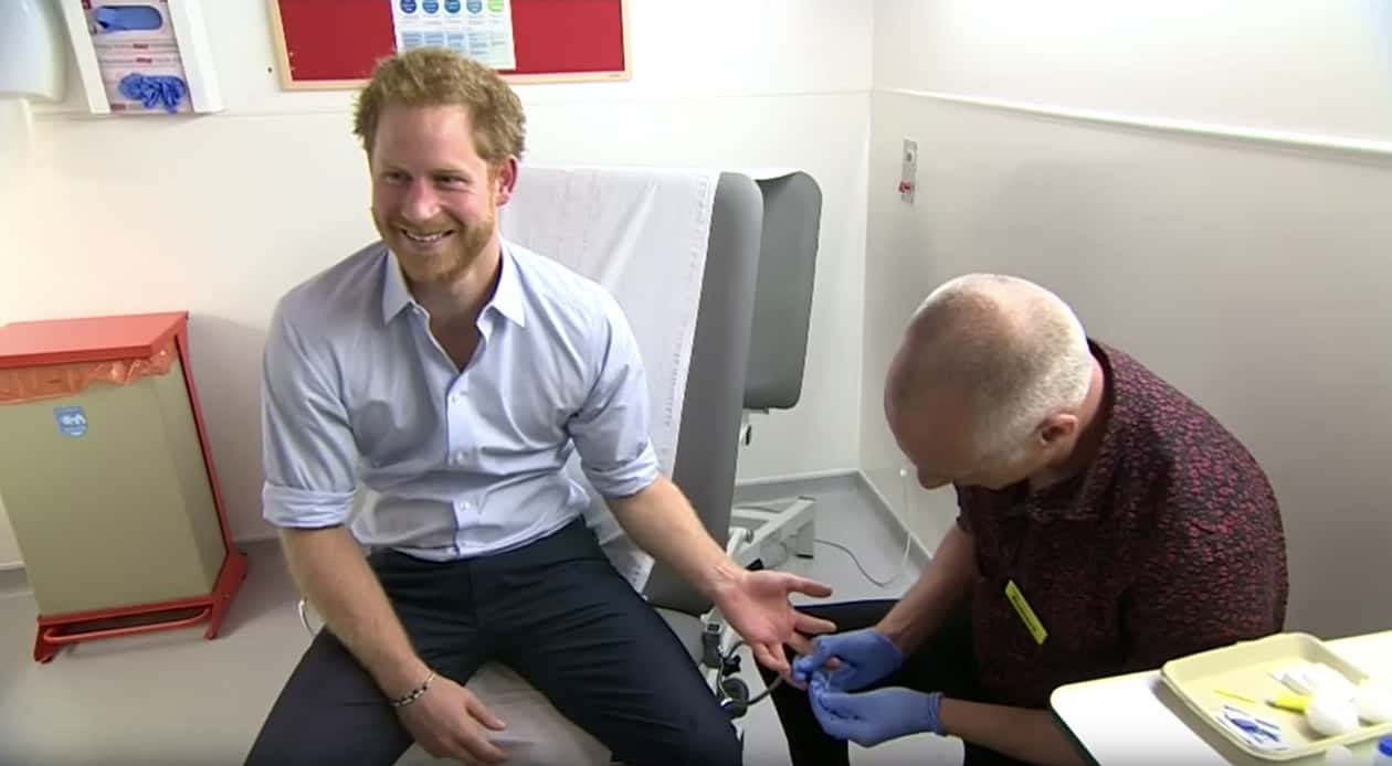 prince harry hiv test