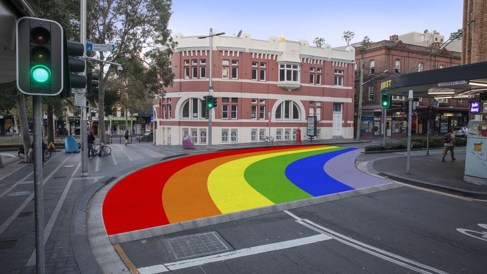 sydney rainbow crosswalk