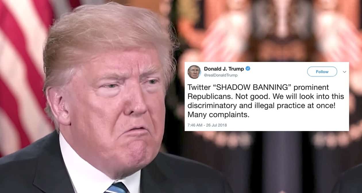 trump shadow banning