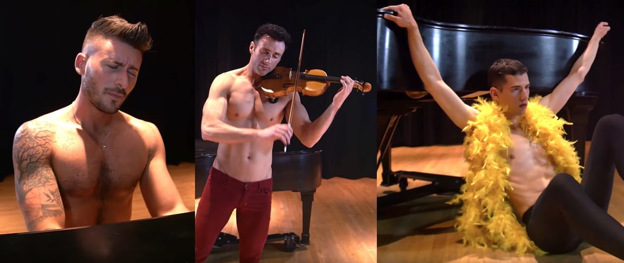 shirtless violinist bloom