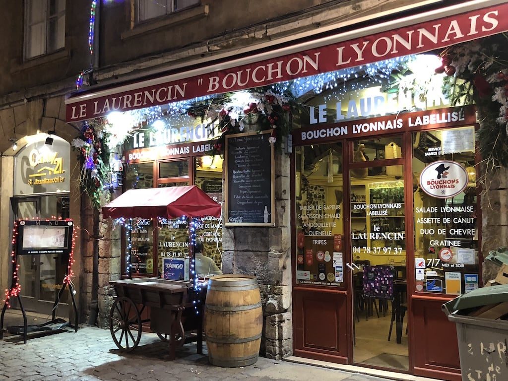 Bouchon restaurant in Lyon