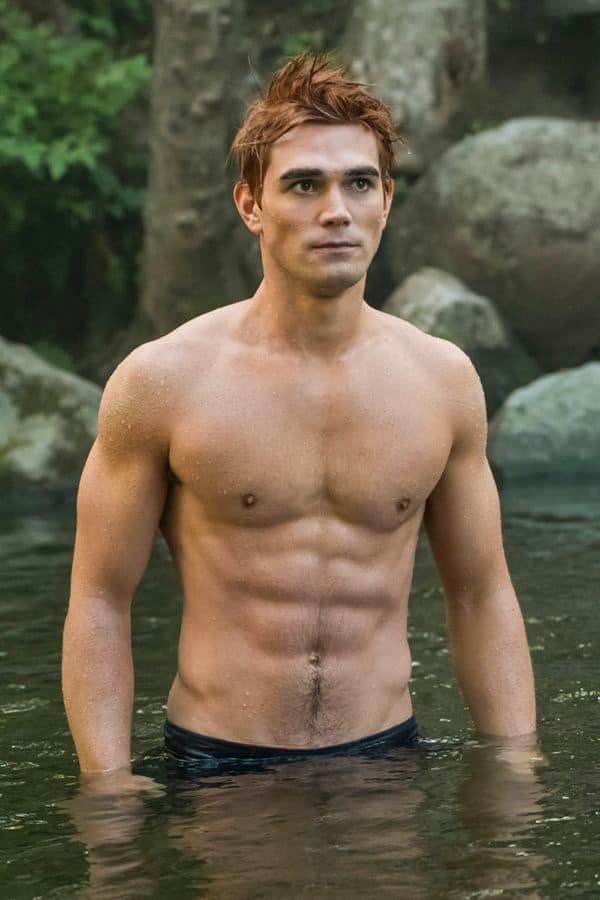 KJ Apa shirtless