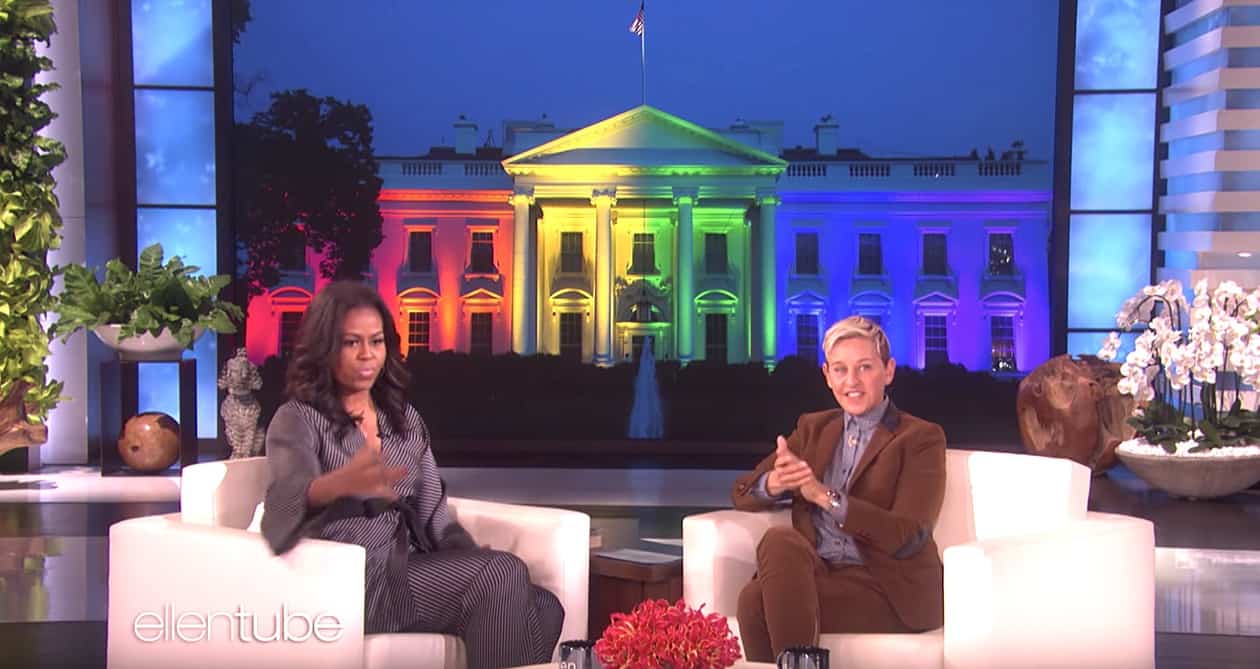 Michelle Obama Ellen snuck out of white hosue