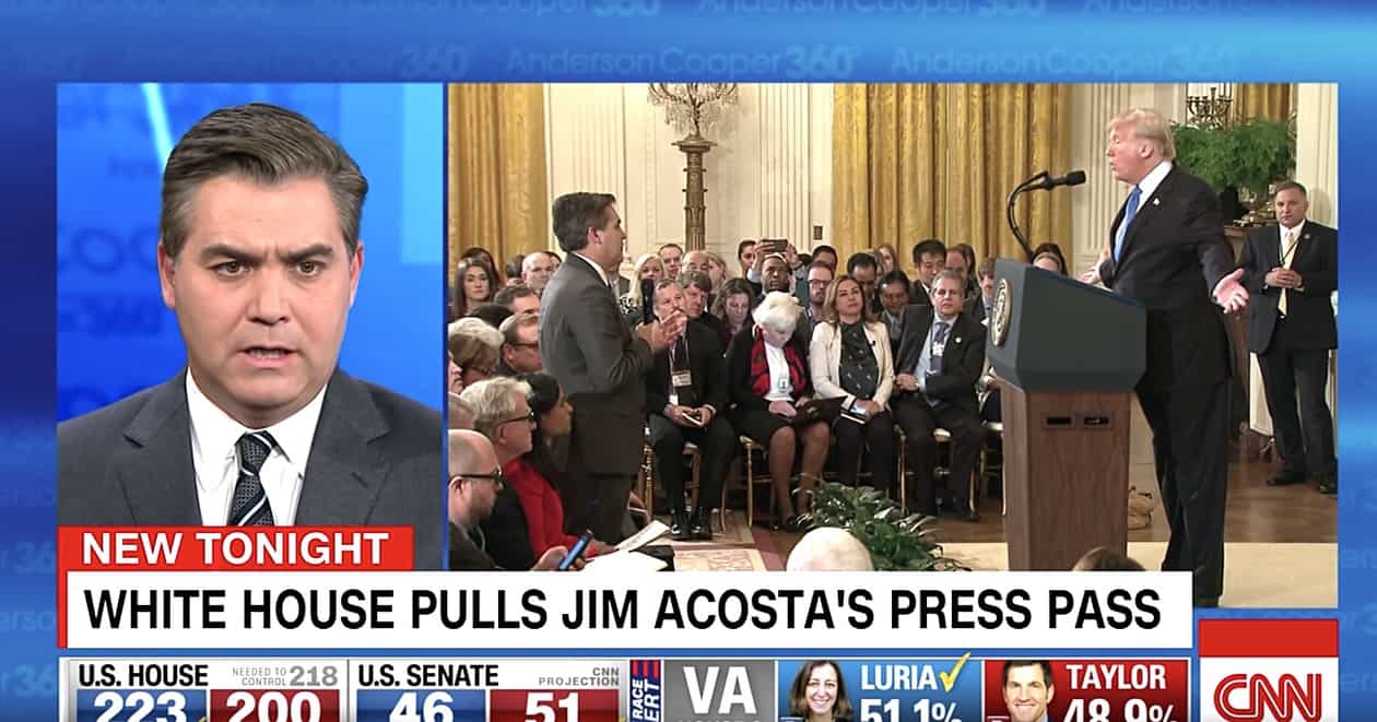 Jim Acosta press pass