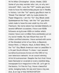 Milan Christopher Claims Jussie Smollett Kept Him From Getting On