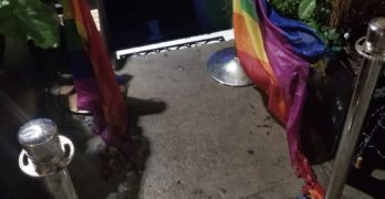 pride flags burned