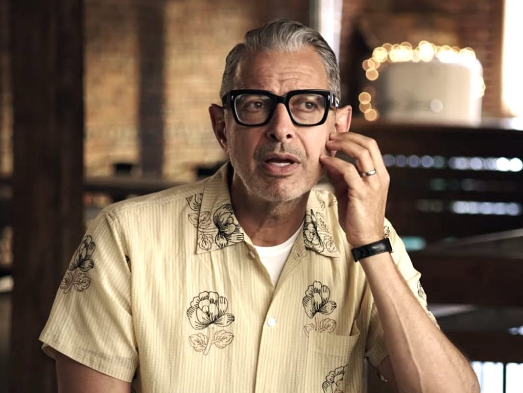 jeff goldblum holding t rex