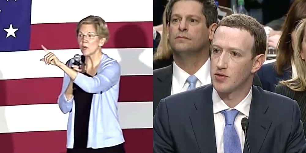 Elizabeth Warren Mark Zuckerberg