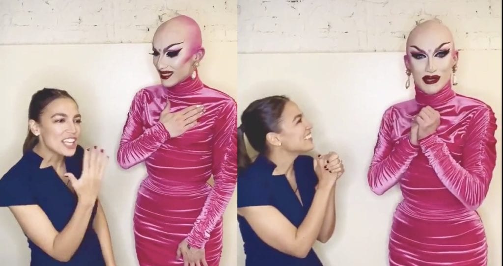 Aoc Fangirls Over Sasha Velour Backstage At D.c. Drag Show: Watch 1 AOC Sasha Velour