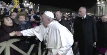 Pope slaps