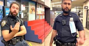 NYPD mask subway