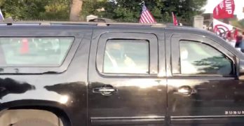 trump drive by