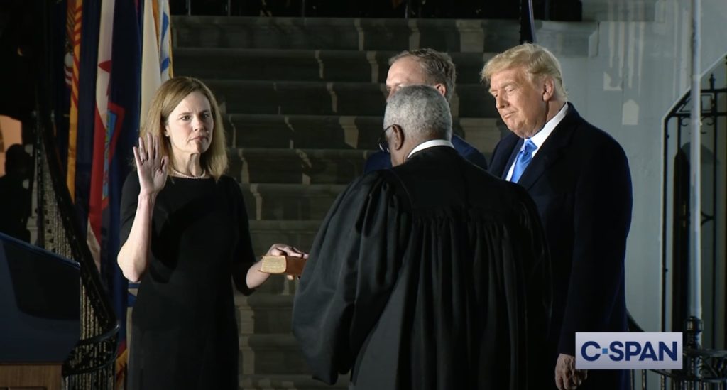 amy coney barrett swearing in