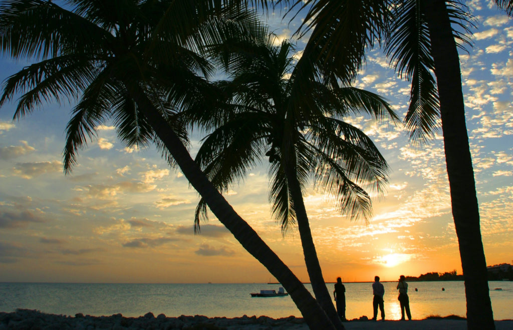 A beautiful view of Smathers Beach in Key West. 