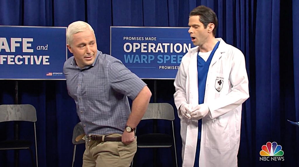 'Covid-Spreader' Mike Pence Jabbed With Vaccine On Snl: Watch 1 Beck Bennett Mike Pence