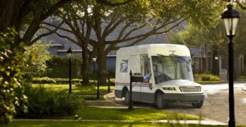 US mail truck