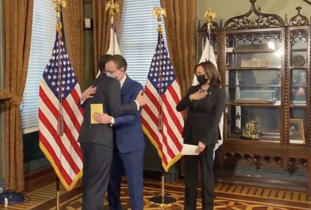 Pete Buttigieg swearing in