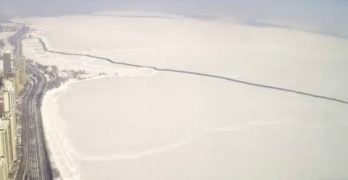 time lapse lake michigan ice