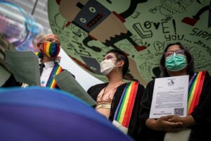 Activists Rally, Make Case For Thailand Marriage Equality; Present Rewritten Version of Constitutional Court's Ruling On Marriage Law 4 activism Thailand marriage equality