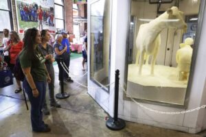Artist crafts 700-pound butter cow for Illinois state fair 32 637665 origin 1