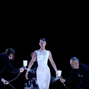 Bella Hadid wore a spray on dress during Paris Fashion Week 14 645850 origin 1