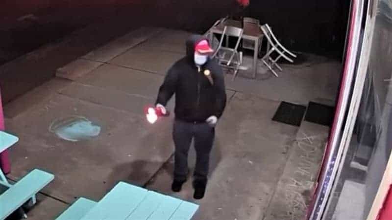 Security Footage Shows Red-Hatted Man Firebombing Donut Shop That Hosted Drag Event 1 651673 origin 1