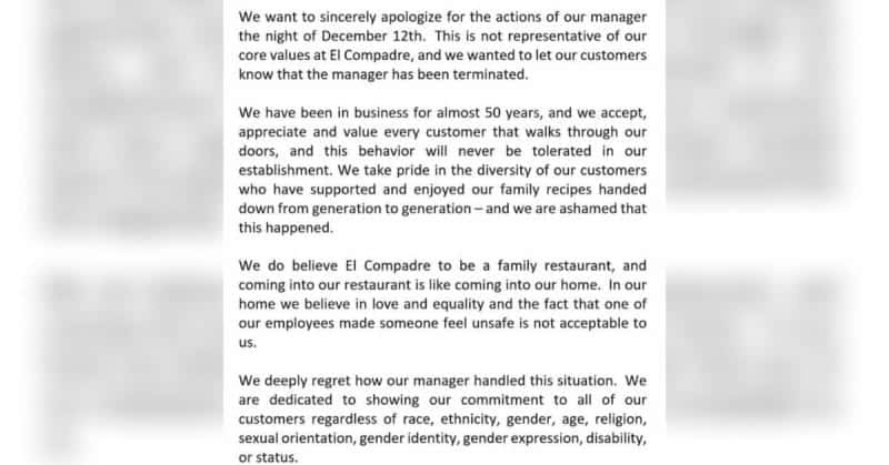 'We Are Ashamed This Happened': Famed La Restaurant Reveals Manager Has Been 'Terminated' After He Scolded Lgbtq+ Actor For Kissing Date 2 660027 660027 origin 1 1
