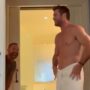 Chris Hemsworth sends fans wild as he shows off muscly torso wearing nothing but a towel